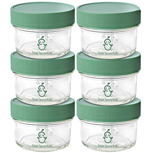 Sage Spoonfuls Glass Baby Food Storage Containers - Perfect for Making in Bulk!