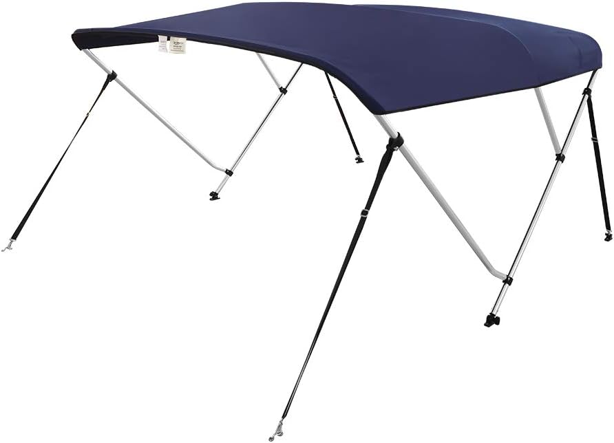 VINGLI 3 Bow Bimini Top for Boats Sun Shade Canopy Cover