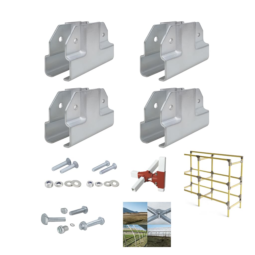 Raccord en T pour Tube Carré Métal – Connecteur de Structure – Support de Fixation avec Boulons – Compatible 20×20 mm, 25×25 mm, 30×30 mm – Lot de 4 – Assemblage Sans Soudure (30x30mm)