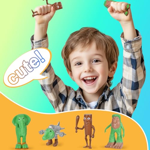 Wffeila Italian Brainrot Figuren Set, 8 Stück 3D Printed Italien Brainrot, Tung Tung Tung Tung Sahur Figur,Tralalero Tralala Figur,Brainrot Animals Figurines für Kinder, Erwachsene