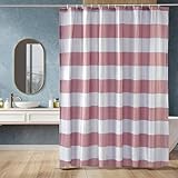 Amazon Basics Tenda da Doccia, in Tessuto Resistente all'Acqua e alla Muffa, con Occhielli...