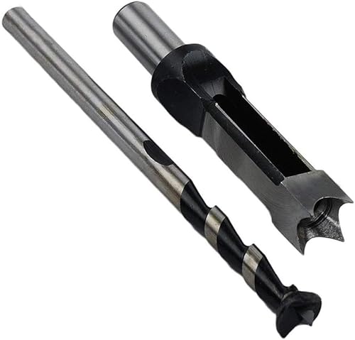 SaferCCTV Broca de cincel de mortajería de 34 "para carpintería con agujero cuadrado para carpintería, herramientas eléctricas para instalación de