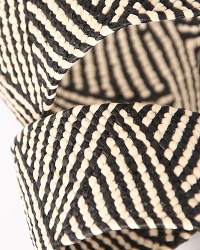 Chic Elastic Imitation Rattan Belt with Round Buckle3