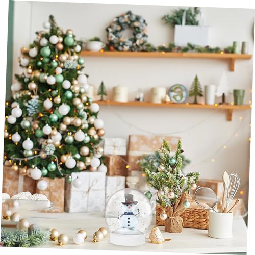 BIUDECO 10 Peças Globo De Neve De Natal Globo De Água De Plástico Transparente Natal DIY Globo De Ne