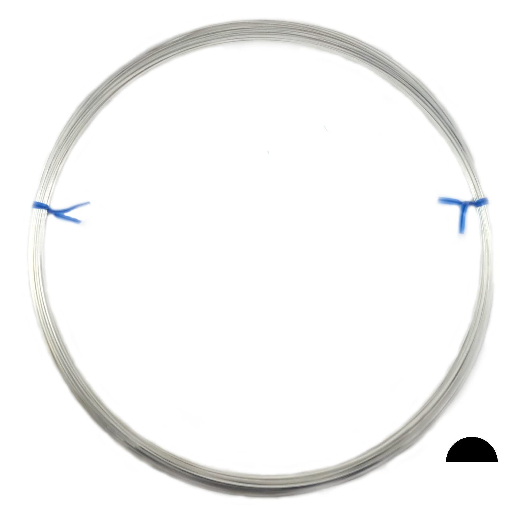 CRAFT WIRE 24 Gauge, 925 Sterling Silver Half Round, Half Hard - 15FT