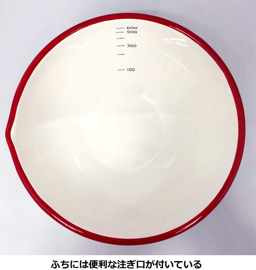 富士ホーロー Fuji Enamel BM-15B W Single Mouth Bowl, 5.9 inches (15 cm), 0.5 L., Hollow Graduation, White