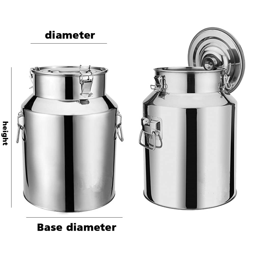 Barril de Aceite Sellado de Acero Inoxidable, Resistente, para Leche, contenedor de líquidos, para Uso doméstico o Comercial, 68 l (35 x 70 cm)