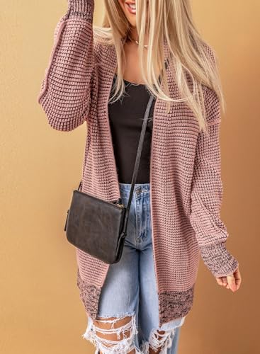 Image of Sidefeel Cardigan Sweaters for Women 2026 Fall Outfits | Soft Cozy Warm Cardigans, Checkered Long Sleeve Open Front, Chunky Knit Oversized Sweater Coats, Casual Office Wear