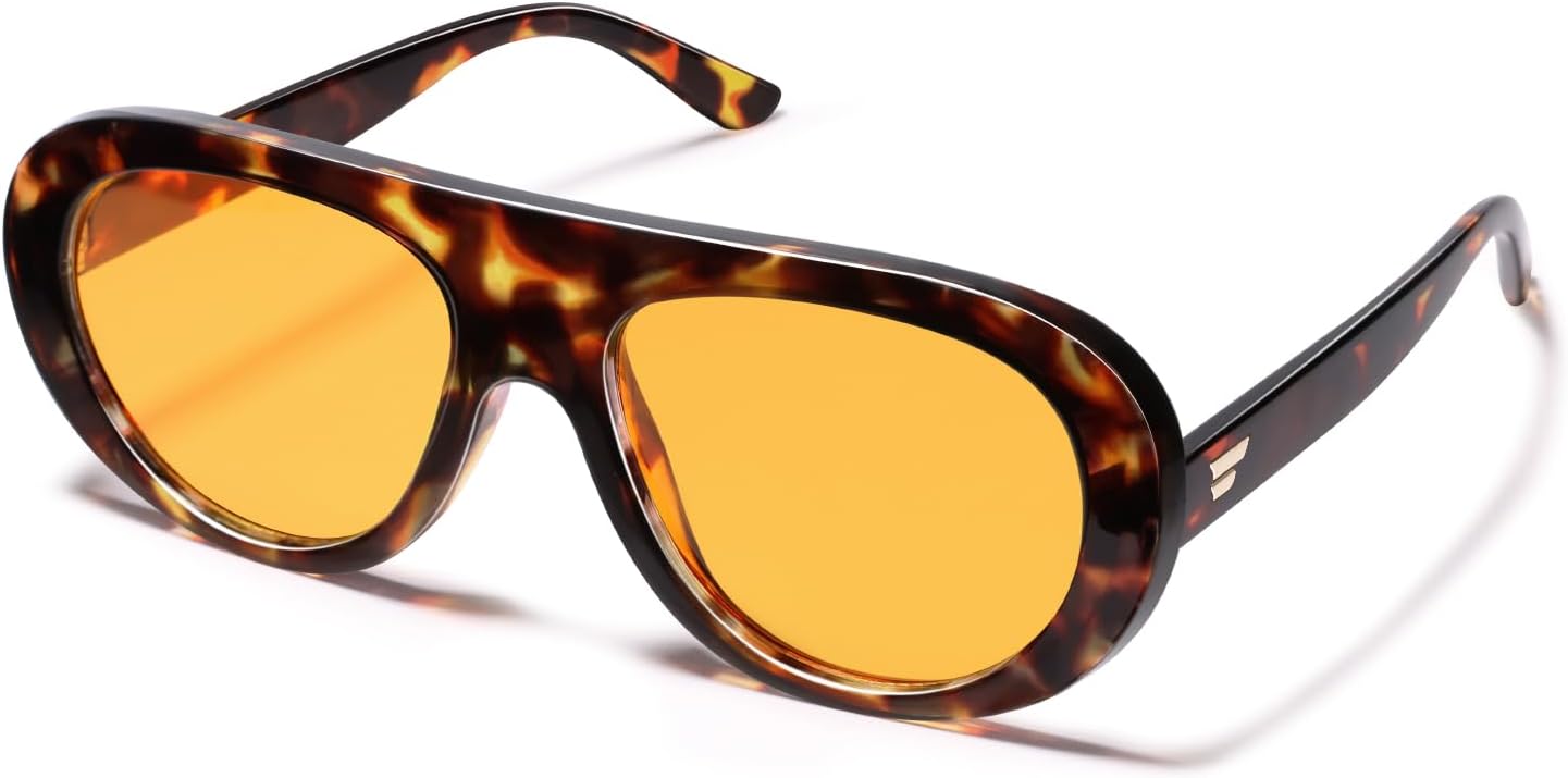 VANLINKER Retro Aviator Sunglasses for Women Chic Classic 70s Vintage Trendy 2025 Chunky UV400 Sun Glasses VL9865 - Image 3