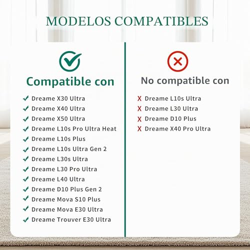 Miniatura 3 de 10 Bolsas Compatibles Con Dreame L40 X40 X50 Ultra Complete L10s Pro Ultra Heat D10 Plus Gen 2 L10s Ultra Gen 2 L10s Plus Mova E30 Ultra Accesorios De Aspiradora De Repuesto Gran Capacidad