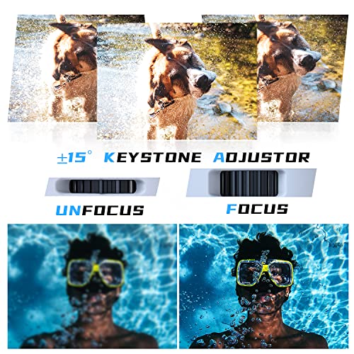 Mini Projector, Goodee W18 Wifi Projector With Synchronize Smartphone Screen With 1080P Support Outdoor Movie Projector Compatible With Ios/Android/Pc/Tv Stick, Hdmi Usb Av Tf, Indoor & Outdoor Use #TOP2