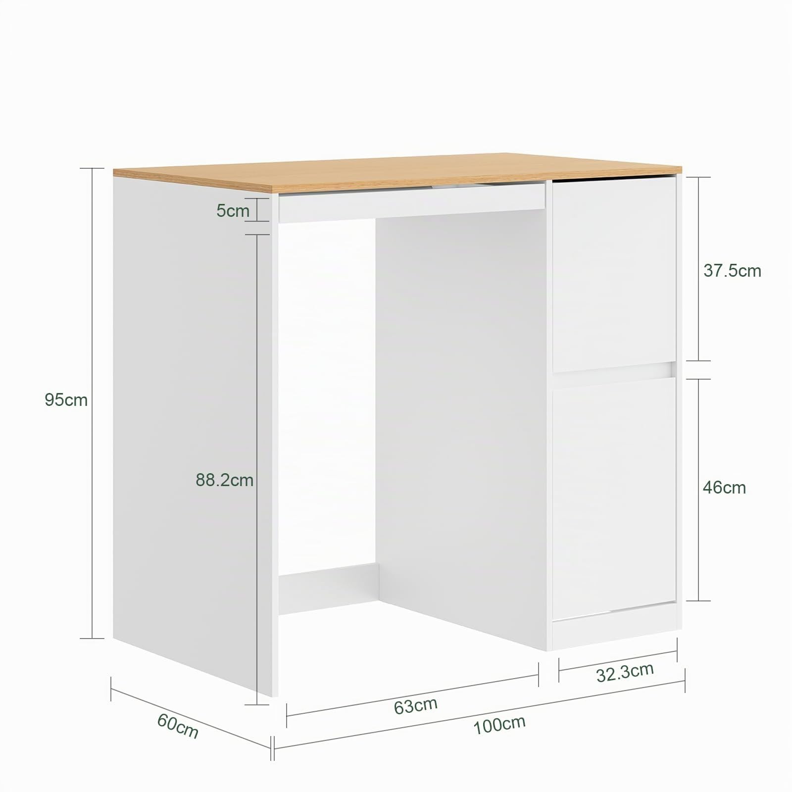 SoBuy Mueble Lavadora con Cesto para Ropa 100x60x95 cm Lavandería y Baño | Mueble sobre Lavadora, Estantería con Tendedero Extraíble, Armario Blanco y Madera BZR223-WN