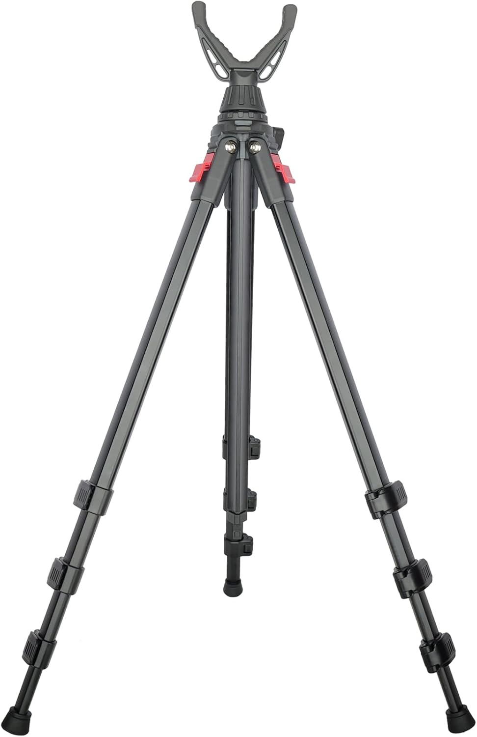 Lightweight Shooting Tripod for Rifles with 360° V-Yoke Rest,Adjustable Height Hunting Tripod Shooting Stick for Hunting,Lever Lock 21.25-69.3 Inches,Includes Bubble Level and Carry Bag