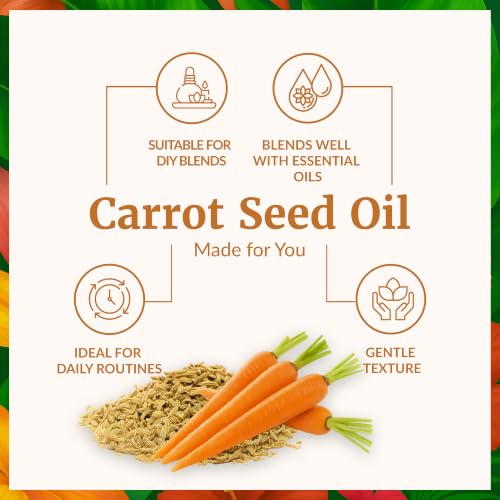 Image of SVA Carrot Seed Carrier Oil, Huge Bottle, Large Size, 16 Fl Oz (473 ml) | Carrot Seed Oil for Face Care, Skin Care, Facial Oil, Hair Care, Scalp Massage, Body Massage, Dilution & DIY Beauty Blends