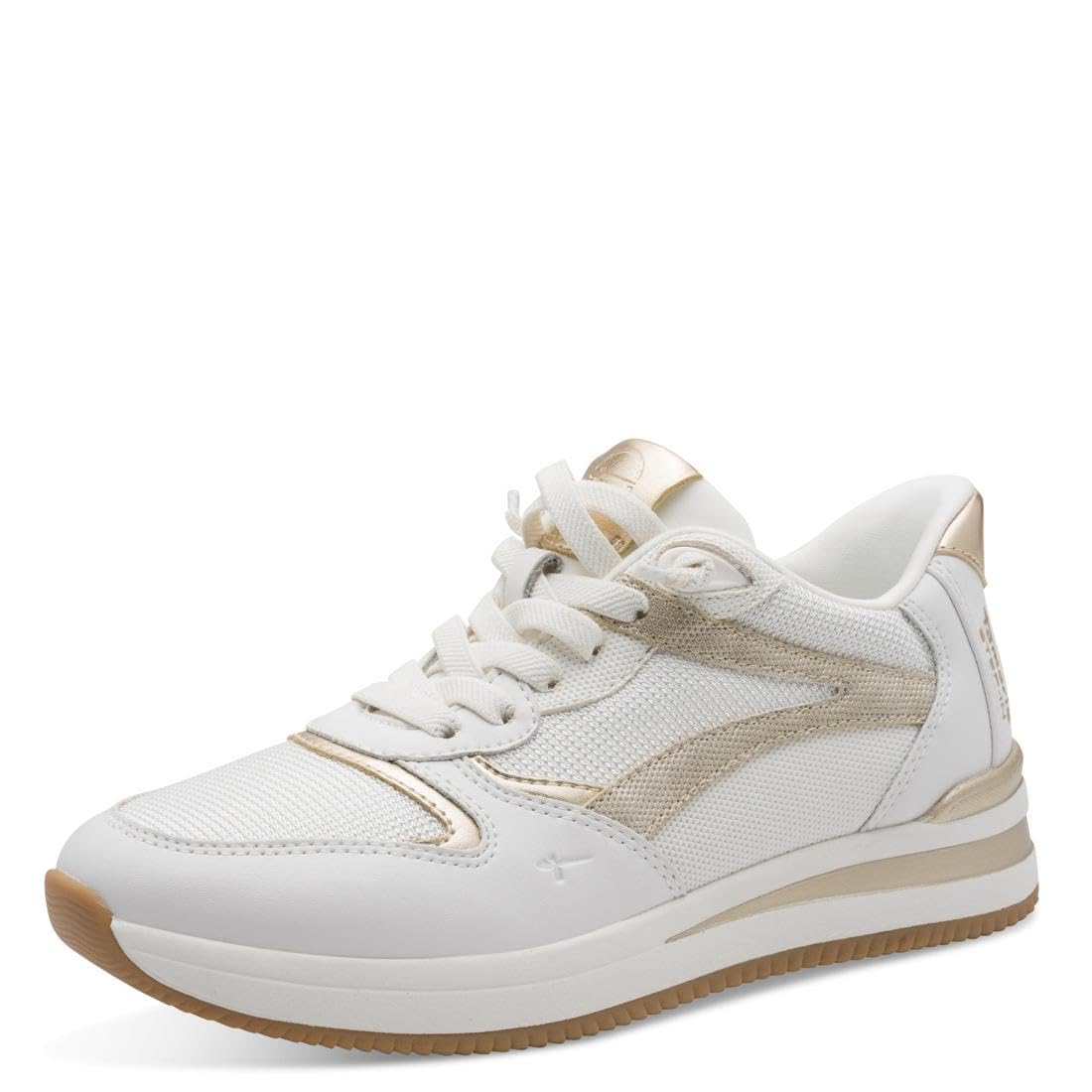 Tamaris Comfort Women's Low 8-83737-46 Trainers, White/Gold, 39 EU