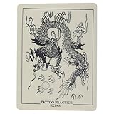 Pre-Stenciled Imperial Chinese Dragon Flash Synthetic Tattoo Practice Skin
