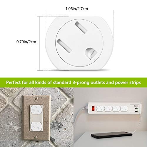 Outlet Covers (16 Pack) Child Proof Outlet Plug Covers Upgraded Adhesive Design Electrical Socket Caps Self-Closing Baby Proofing Outlet Protector