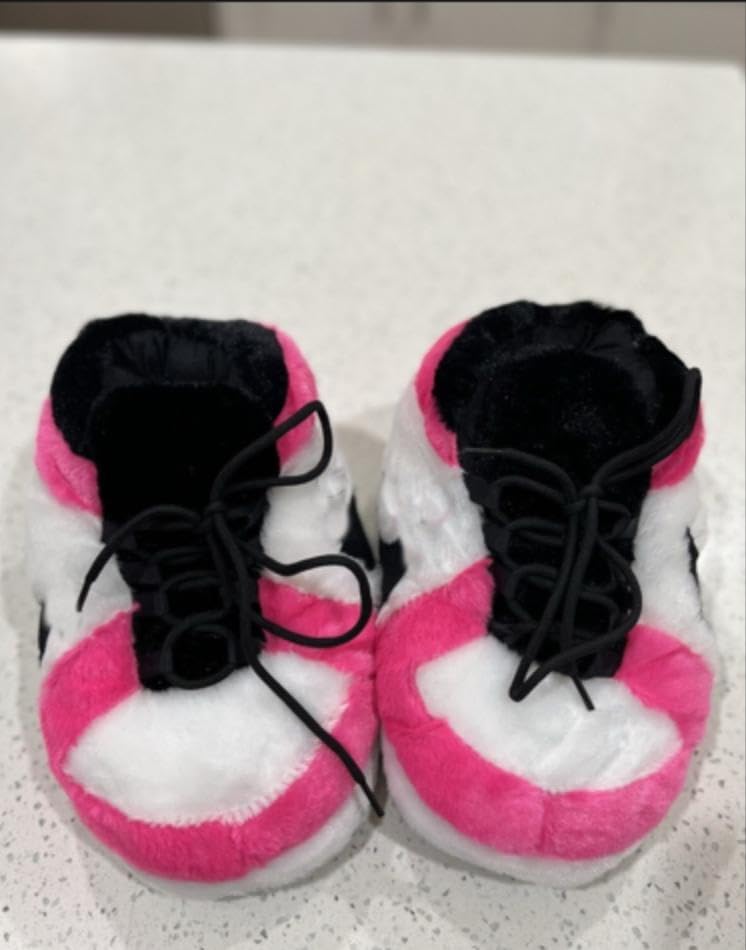 Image of Warm Furry Sneakers Slipper Comfy House Shoes Winter Plush Fuzzy Slipper Shoes For Women Men One Size Fits Most Fluffy Slides For Indoor Outdoor Bigfoot Gifts Houseshoes