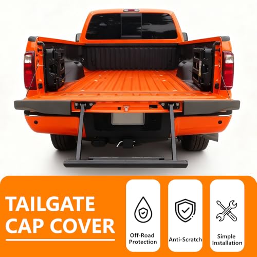 Image of G-PLUS Flex Step Tailgate Molding Trim Cap Compatible with 2010-2016 Ford F250 F350 F450 F550 Super Duty 8C3Z9941018AA & 8C3Z9941019AA (Tan) | 8C3Z9941018AA & 8C3Z9941019AA (Tan)