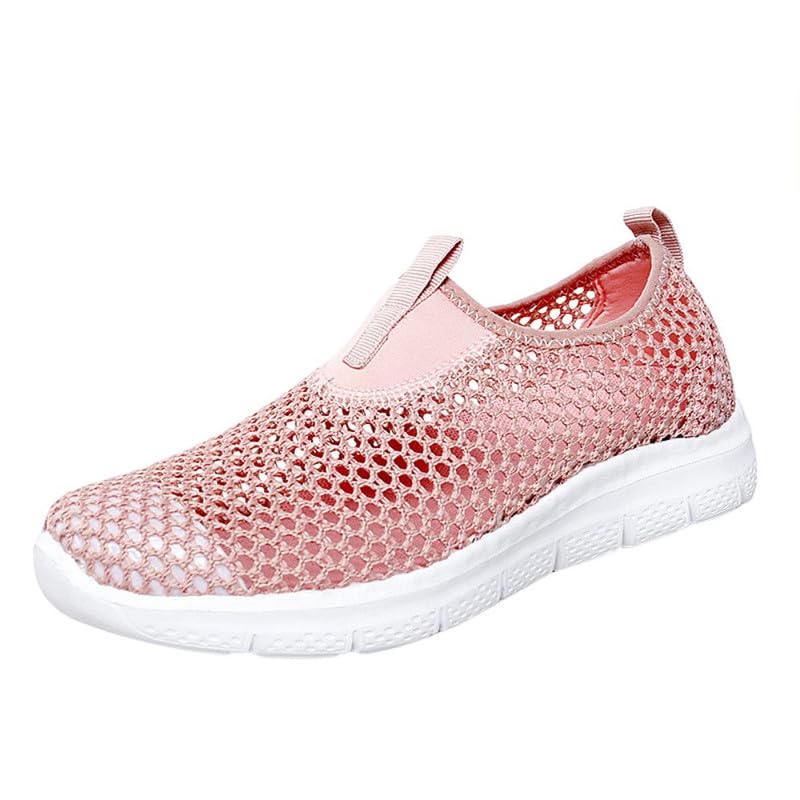 yashidun Women's Mesh Slip-On Shoes Lightweight Woven Soft Sole Footwear for Middle-Aged-picture-21
