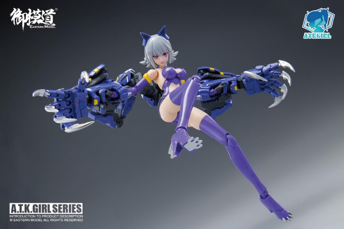 E-Model ATK Girl Fenrir 1/12 - Kit de modelo de plástico Wolf Mecha Girl de 170 mm, figura de anime articulada sin montar con accesorios de armas, modelo para construir de la serie Endless