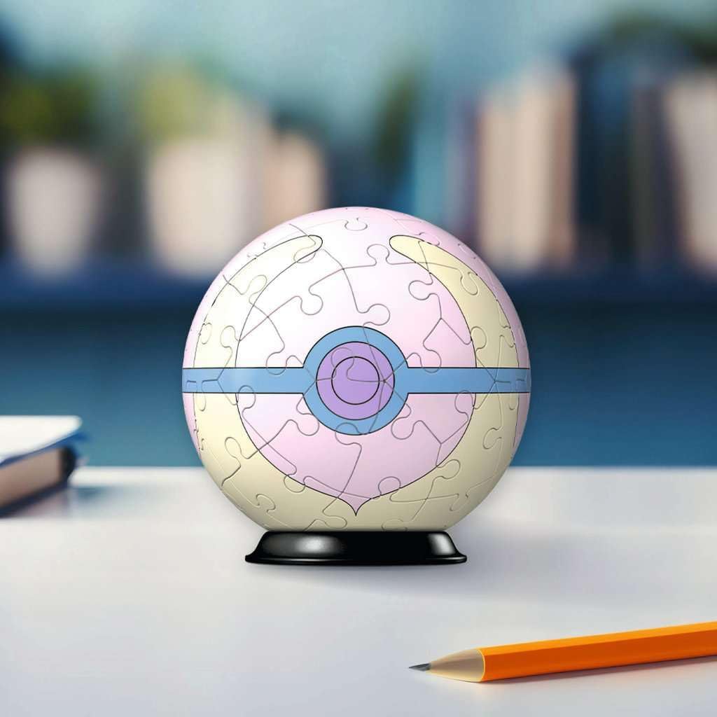 Ravensburger 3D Puzzle 11582 - Puzzle Ball Pokémon Pokéballs - Healing Ball - [EN] Heal Ball - for Large and Small Pokémon Fans from 6 Years