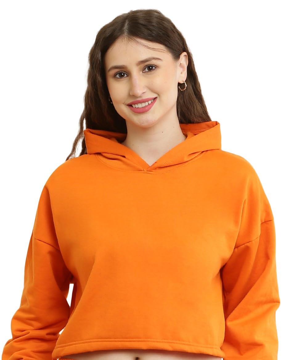 AMASCEN Women’s Trendy Crop Hoodies, Fleece Material Full Sleeves, Hooded Neck Womens Sweatshirt ||Plus Sizes || 3XL - 10XL || (11COLOURS)-picture-10