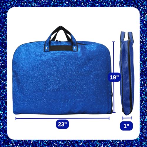 NGIL Glitter Cheer Dance and Competition Travel Companion Hanging Garment Bag for Girls (Glitter-Royal)3