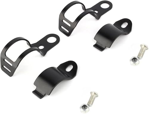 Terisass Soporte de señal de giro universal de 3.1 x 1.2 in, kit de abrazadera de horquilla de metal