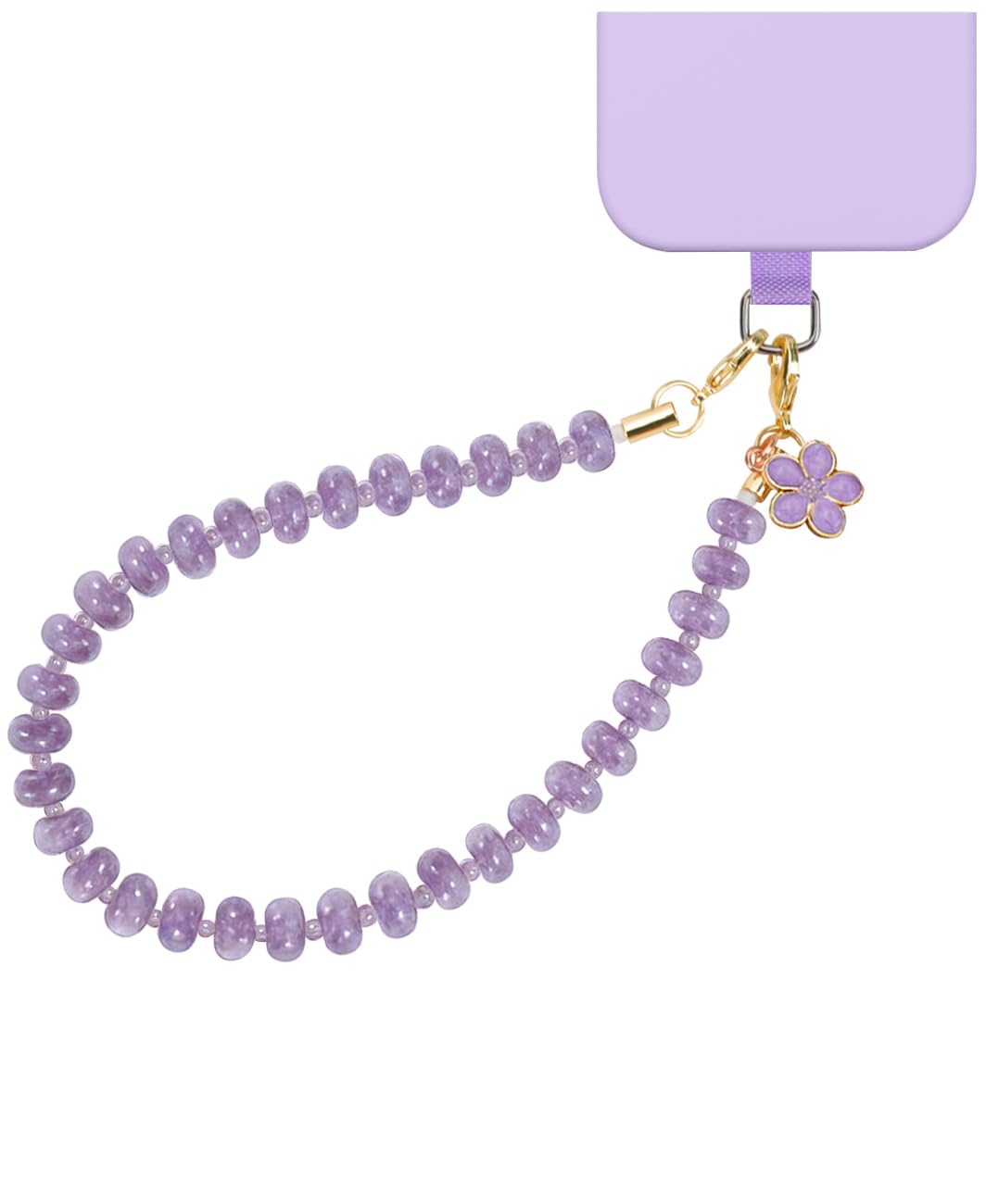 VICHUNHO Beaded Phone Wrist Strap, Cellphone Lanyard with Tether Tab, Cute Cell Phone Wristlet Bracelet for Women Girls — view 11