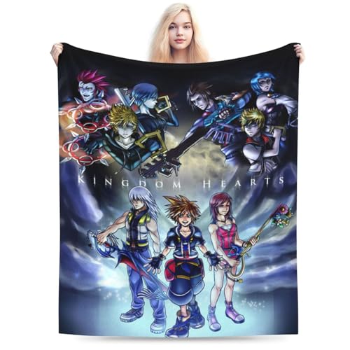 キングダムハーツ 毛布 ブランケット 大判 フリーサイズ 暖かい 軽量 ふわふわ 一人用 ソファ ベッド オフィス 膝掛け 洗える 秋冬40"x30"