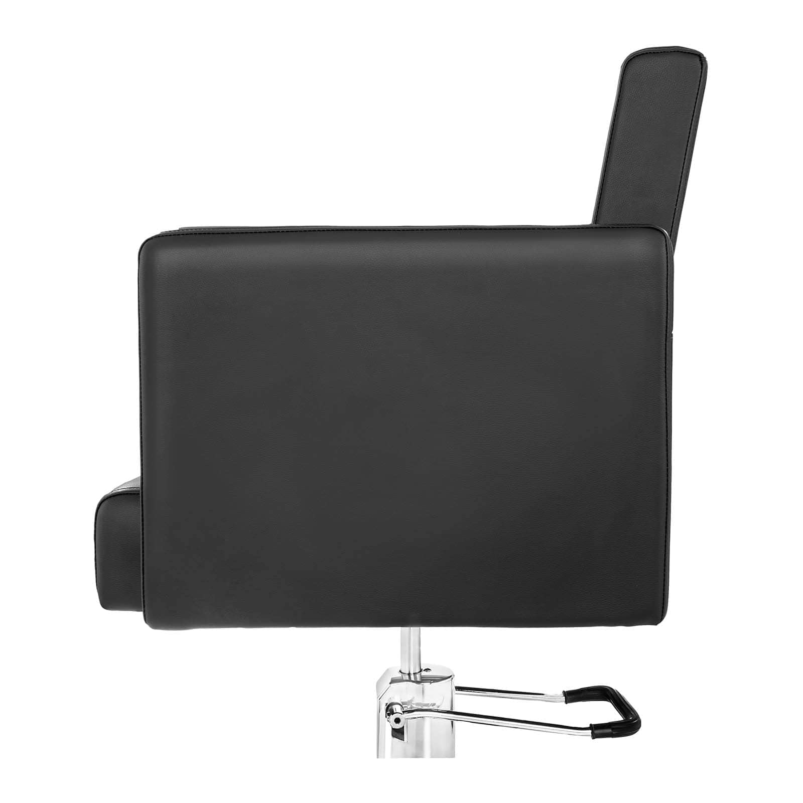 Physa Poltrona da Barbiere Sedia da Parrucchiere BEDFORD BLACK (Nero, Pelle Sintetica, Gommapiuma, Acciaio Cromato, 200 kg)