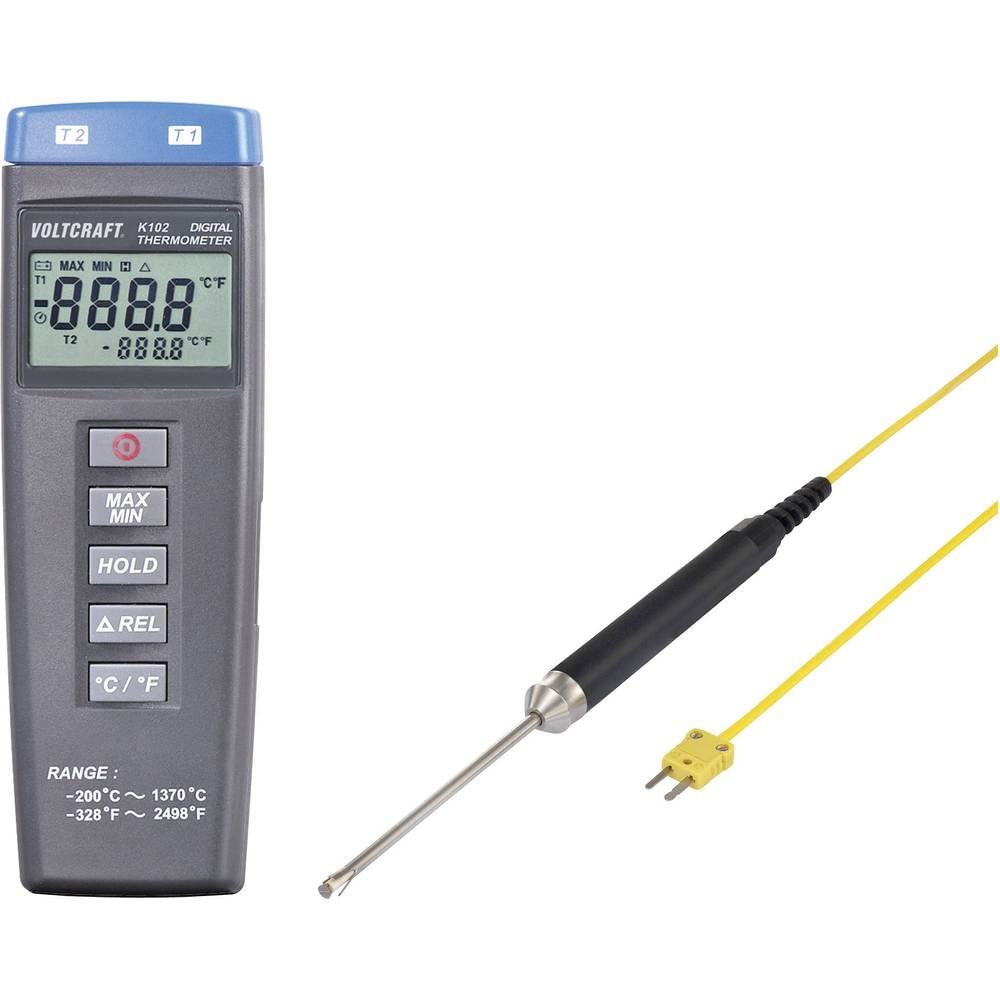 VOLTCRAFT K102 + TP 207 Temperatur-Messgerät Fühler-Typ K