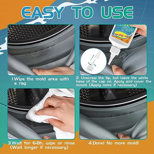 Sugemur Mould Remover, Large Capacity Mould Remover Gel, Household Mildew Removal, Mould and Mildew Cleaner for Toilet Washing Machine Seal Bathroom Kitchen Sink Tile Grout Stains (1) - Image 6