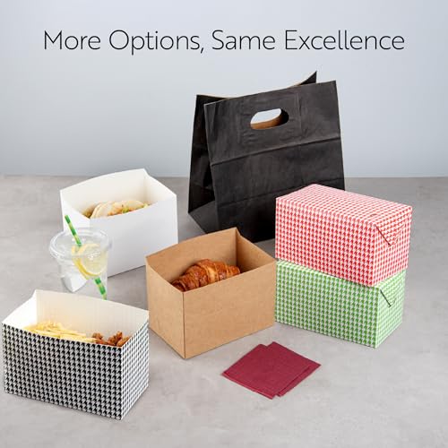 Image of Restaurantware Disposable Takeout Box 400 Count 47 Ounce Paper Greaseproof Food Container Recyclable Lunch Box Spill-Resistant Secure Closure Red