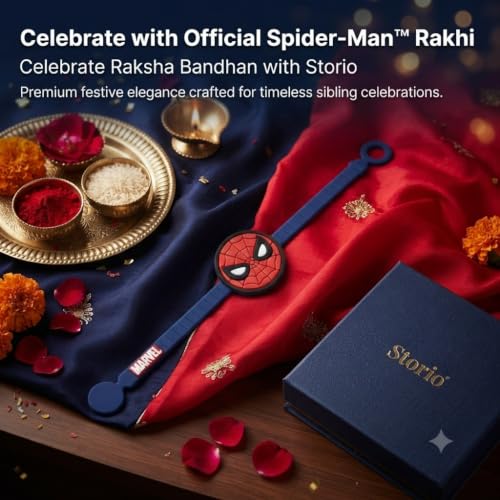 Image of Marvel Spider-Man Logo Silicone Band Rakhi | Officially Licensed | Rakhi for Boys, Bhaiya, Bhai | Raksha Bandhan Gift