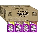 Whiskas Selezione in Salsa 84 Buste da 100 gr al Gusto di Pollo, Anatra, Tacchino e Carni Bianche, Adulto