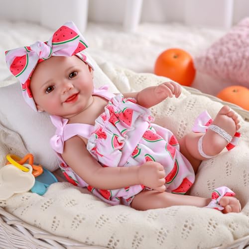 Muñeca Reborn BABESIDE Sunny 43 cm suave y realista miniatura 6