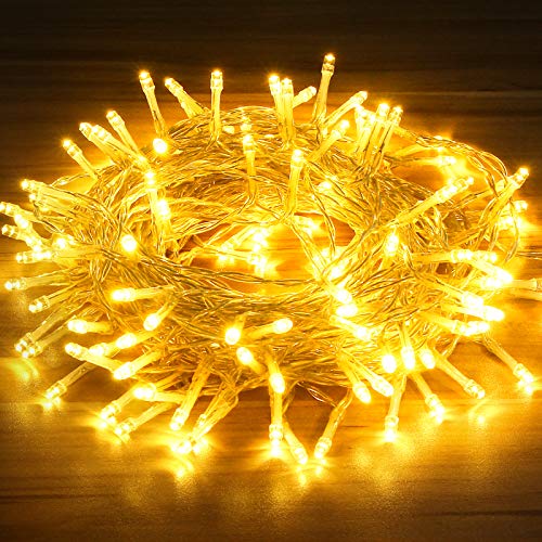 Guirnalda Luces, OMERIL Luces LED Navidad 15M con 8 Modo de Iluminación, Guirnalda Led Exterior IP 65 Impermeable, Ideal para Decoración Interior e Exterior, Navidad, Fiestas, Bodas, Dormitorio,Jardín