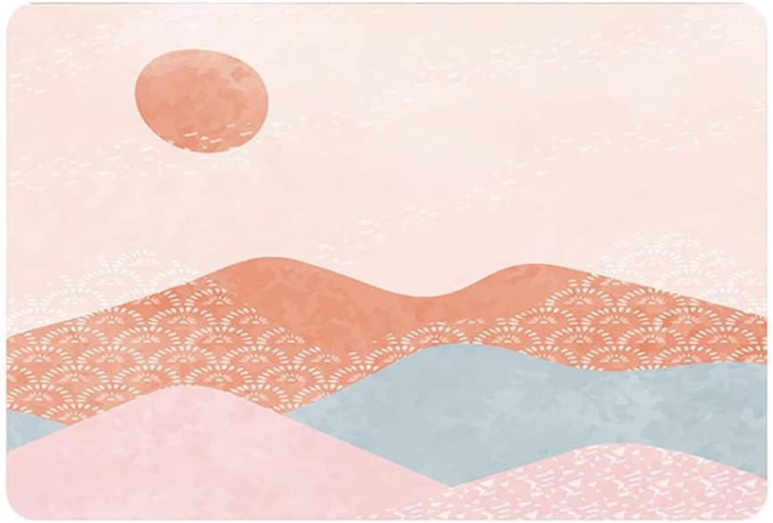 HBJWOV Sunset Scenery Floor Mat Bathroom Kitchen Non-Slip Water Absorption 40 * 60cm/50 * 80cm(D,40cmx60cm)