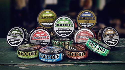 BaccOff, Original Fine Cut, Premium Tobacco Free, Nicotine Free Snuff Alternative (10 Cans)