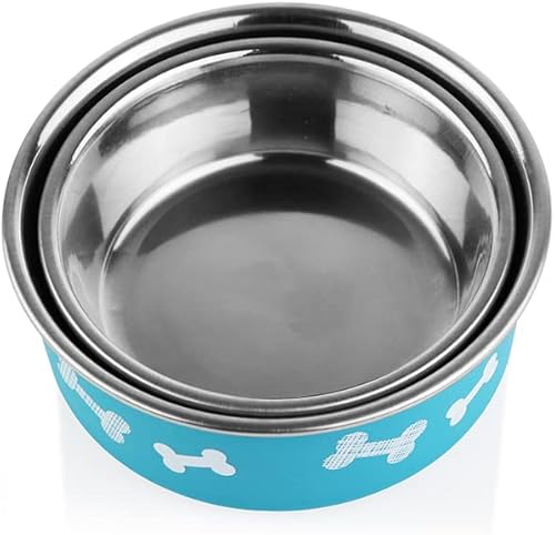 Miniatura 8 de Cuenco de alimentación antideslizante de acero inoxidable para perros pequeños, cachorros, gatos, acero inoxidable, antideslizante, fácil de limpiar