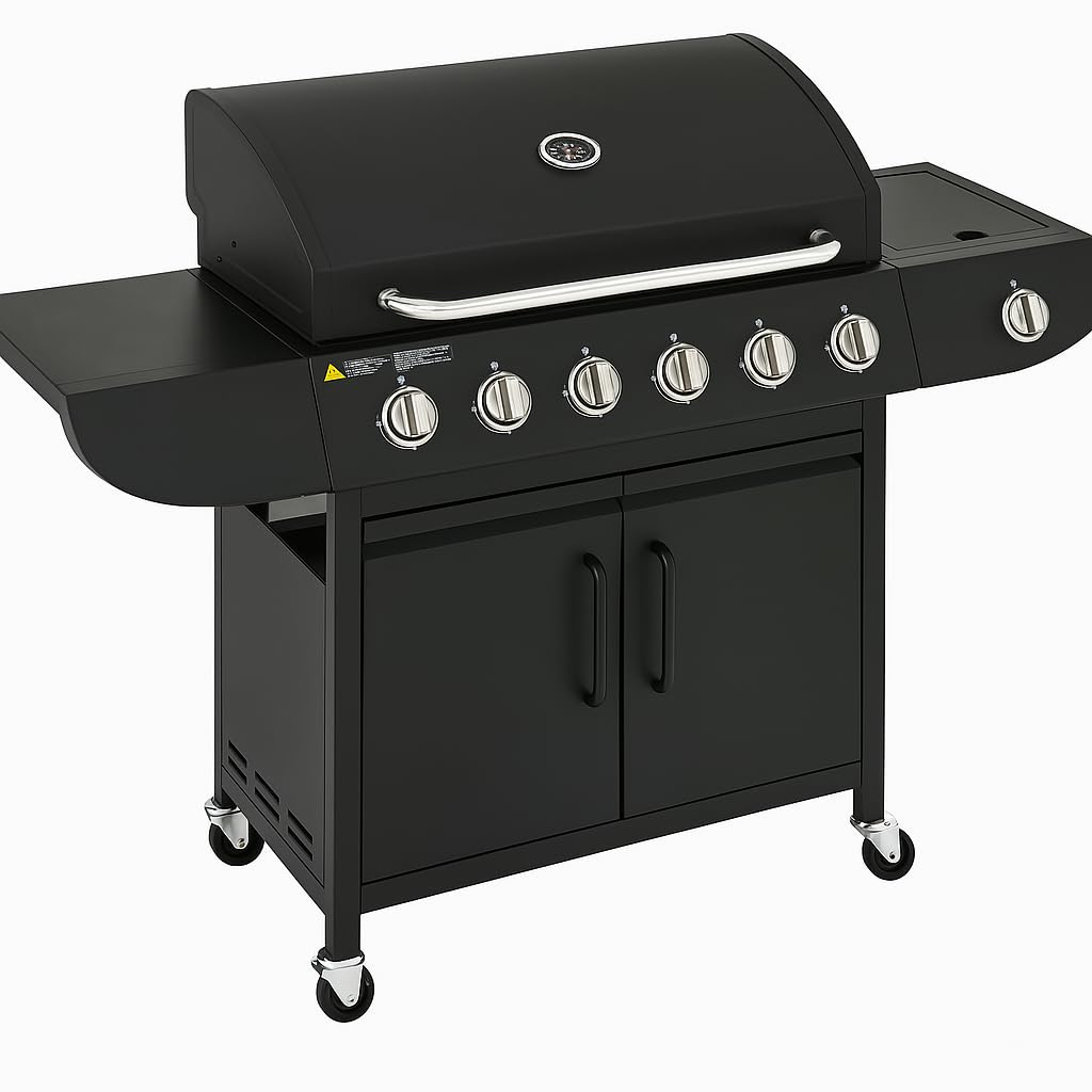 Campfire Gas Bbq Grill 7 Burner Stainless Steel Burner Garden Yard Barbecue Cooker Side Burner Storage from B&Q