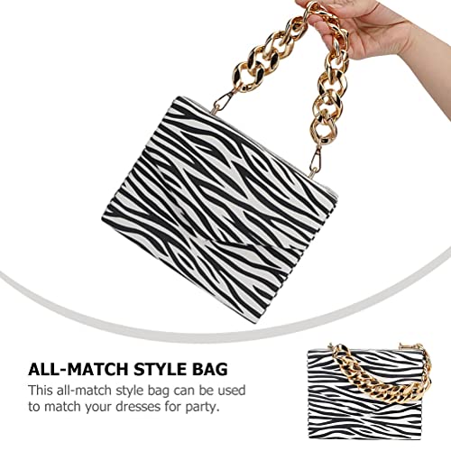Luozzy Women Clutch Bag Zebra Print Clutch Pu Leather Shoulder Bags With Buckle Flap Over Chain Shoulder Bags Animal Purse Strap #TOP3