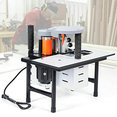 TFCFL Woodworking Edge Banding Machine,Portable Edge Bander Curve Straight Edge Banding Machine 110V Adjustable Speed 5m/min Portable Banding 10-60mm Wood Working Bander Woodworking Project Kits