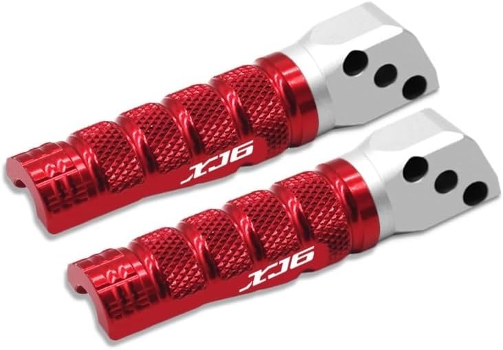 Miniatura 5 de M para Yamaha XJ6 Xj6 motocicleta CNC pie trasero pasajero clavijas descansa reposapiés antideslizante pie clavija Y (color  titanio)