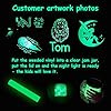 Glow in The Dark Heat Transfer Vinyl, 12" × 10ft Reflective Vinyl, Iron on Vinyl Rolls for DIY t-Shirts and Fabrics (Glow in The Dark - Light Green, 12 in x 5 ft) #4