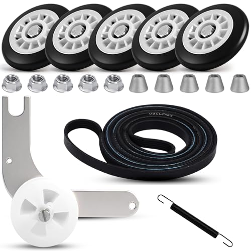 Kit de reparación de secadora para Electrolux y Frigidaire con 5 ruedas y rodillo 5304523155