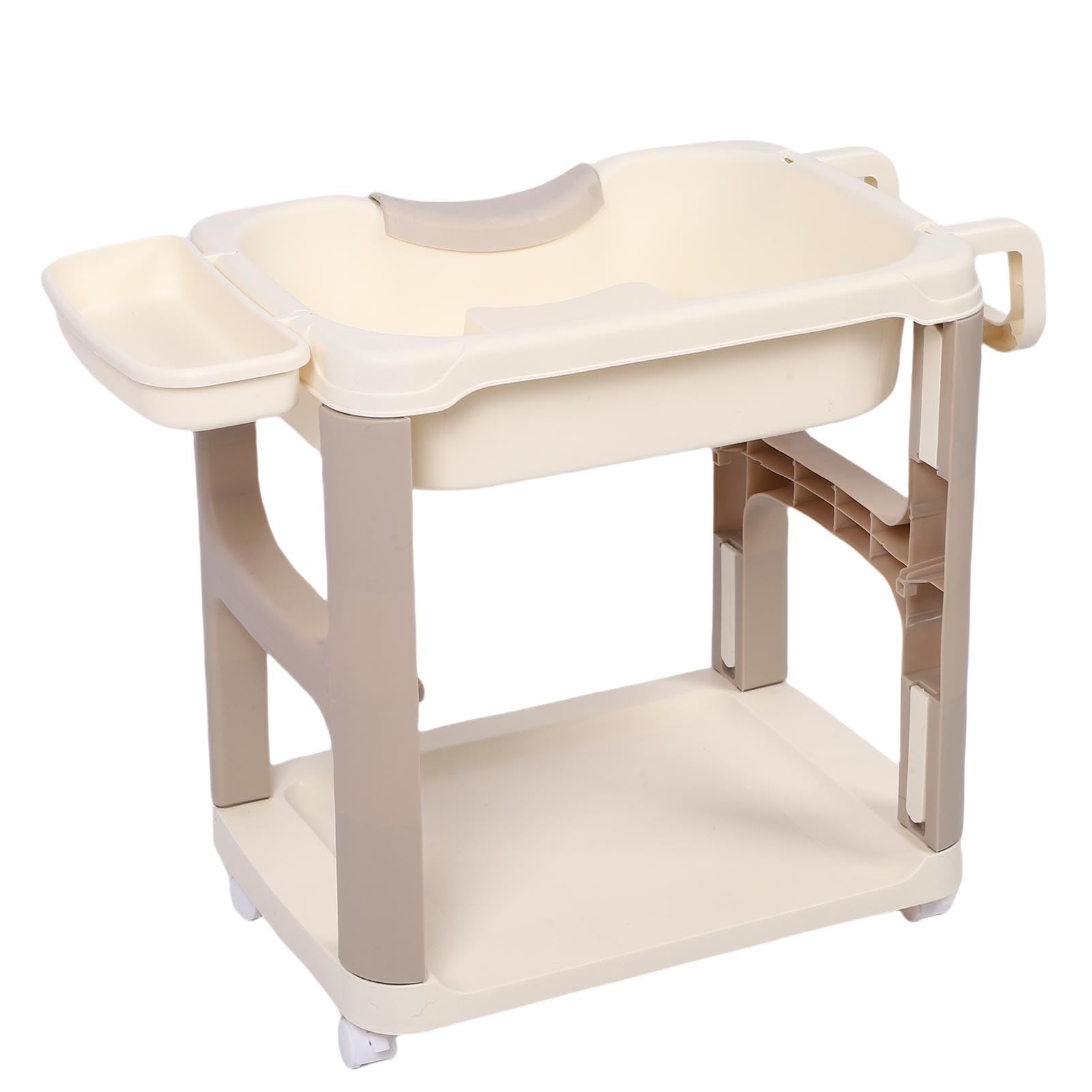 FTVOGUE Ergonomiczna Umywalka do Mycia Włosów Wielokrotnego Użytku z Uniwersalnymi Kółkami, Wygodna Umywalka na Szampon do Użytku Domowego, Zawiera 4 Kółka i 11 Akcesoriów (BROWN)