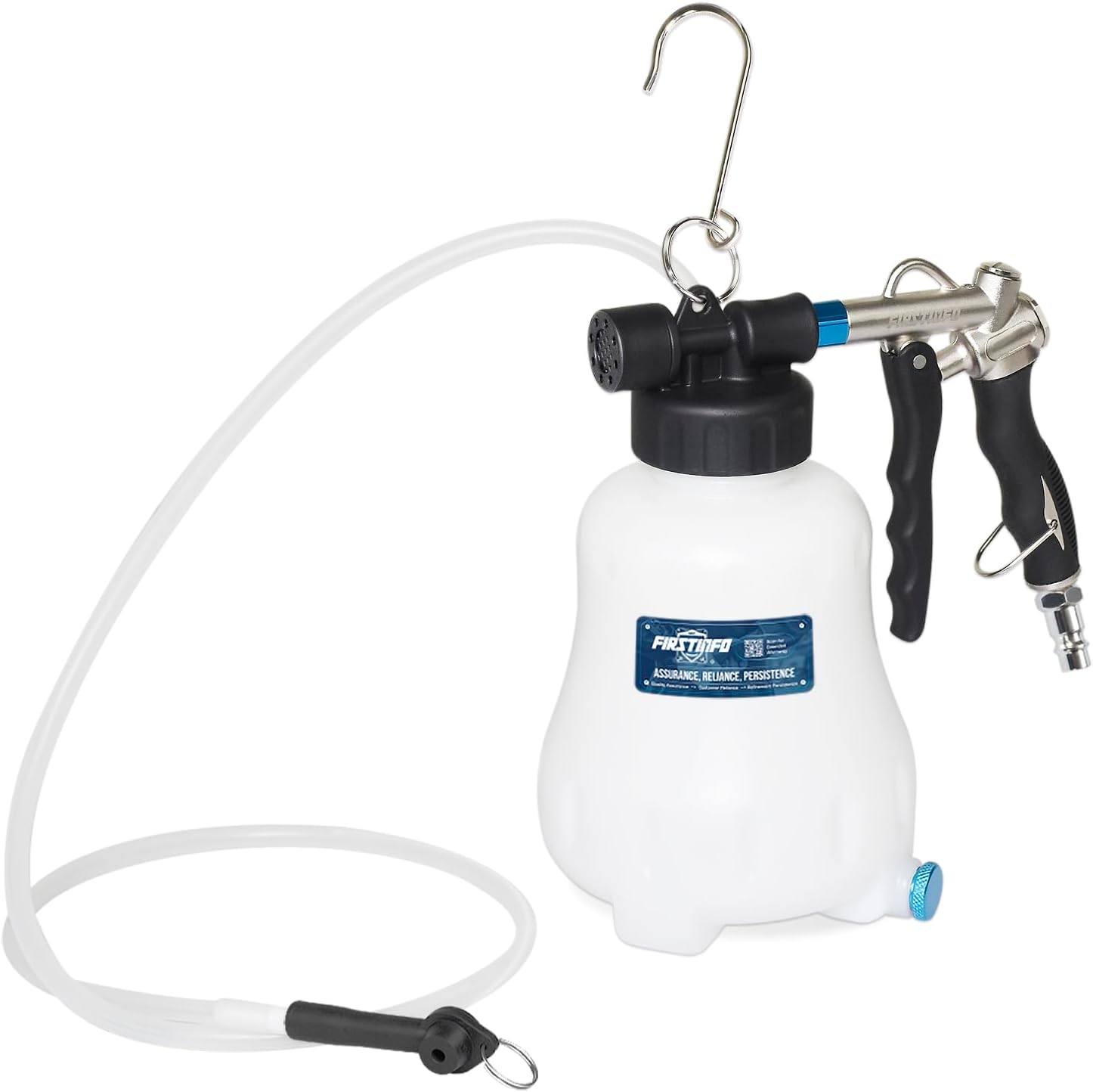 FIRSTINFO 1.1 Liter Pneumatic Brake Fluid Vacuum Extractor and Automatic Brake Fluid Bleeder
